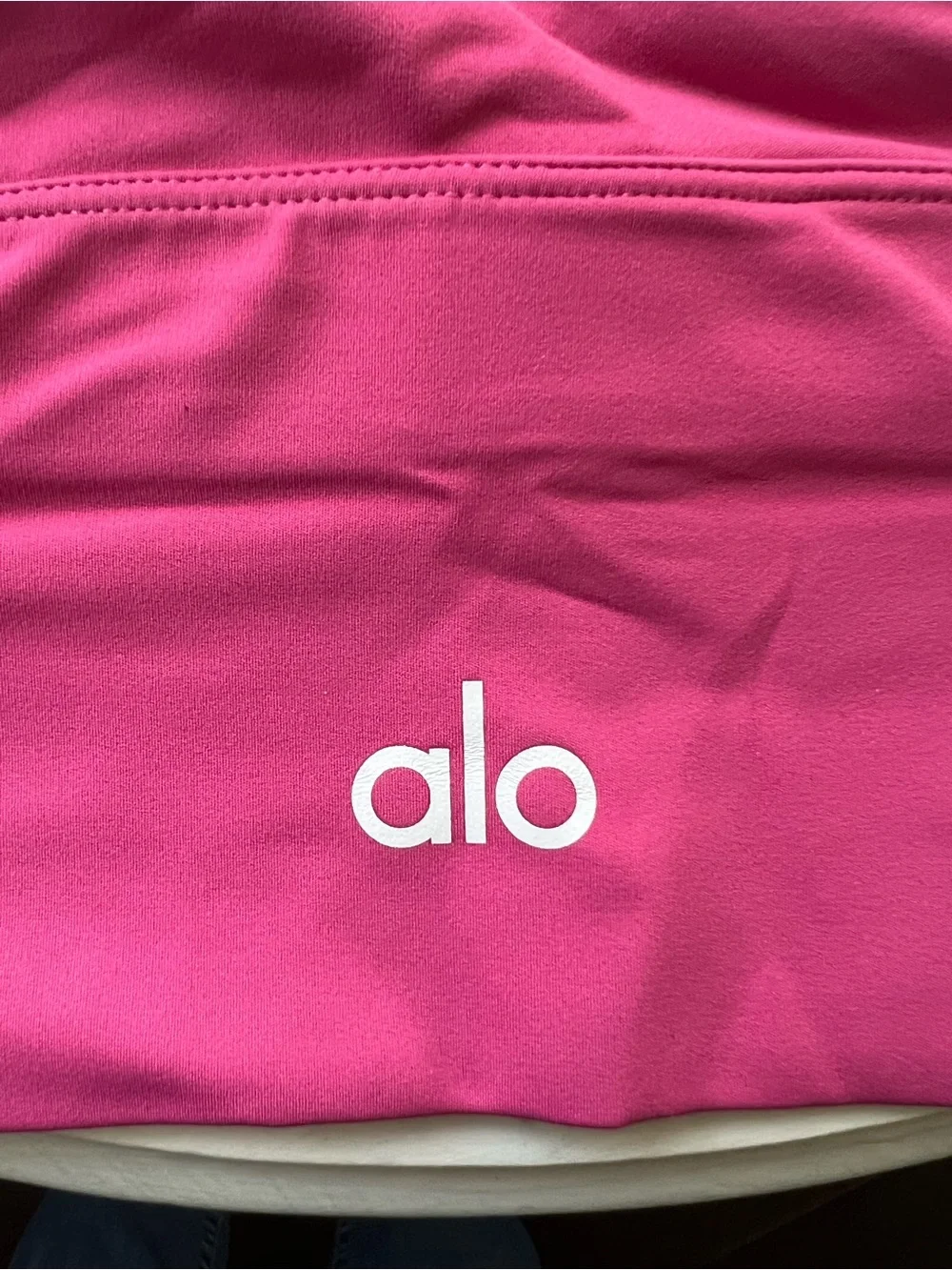 ALO Yoga Hot Pink Scoop Neck Crop Sports Bra
